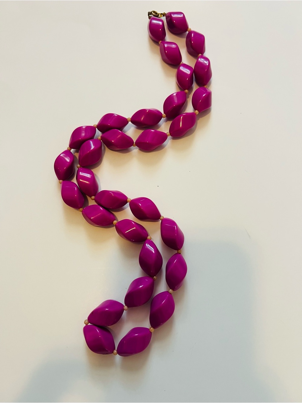 Vibrant Fuchsia Bead Necklace - Women Jewelry